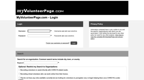 myvolunteerpage|volunteer sign in page.